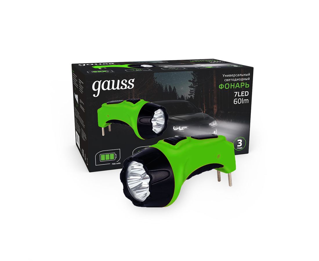 ლედ ფანარი დასატენი GFL105 7W - gauss — ტექნიკური განათება